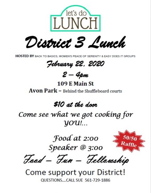 Let’s Do Lunch For District 3 