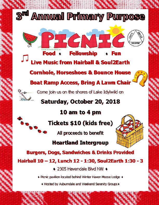 3rd Annual Primary Purpose Picnic | Heartland AA