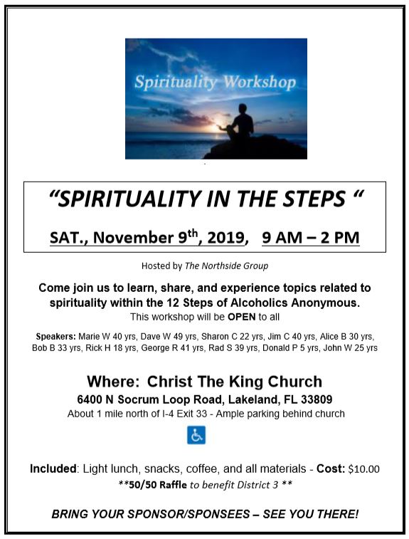 Spirituality In The Steps Workshop | Heartland AA